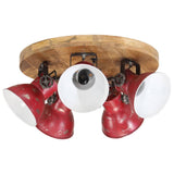 Vidaxl plafondlamp 25 w e27 50x50x25 cm verweerd rood - afbeelding 2