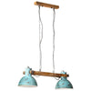 Vidaxl hanglamp 25 w e27 85x28x109 cm verweerd blauw