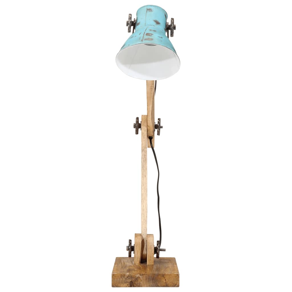 Vidaxl bureaulamp 25 w e27 23x18x96 cm verweerd blauw