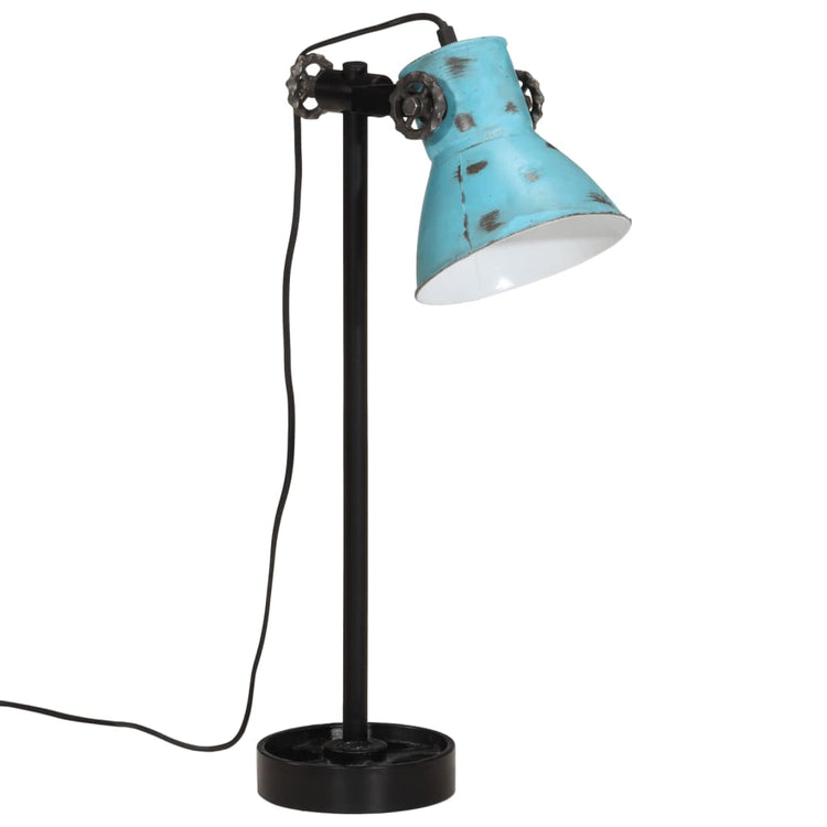 Vidaxl bureaulamp 25 w e27 15x15x55 cm verweerd blauw