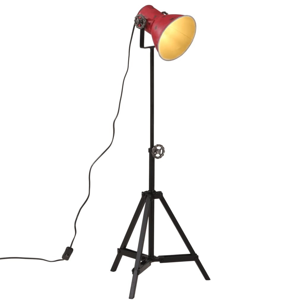 Vidaxl vloerlamp 25 w e27 35x35x65 95 cm verweerd rood