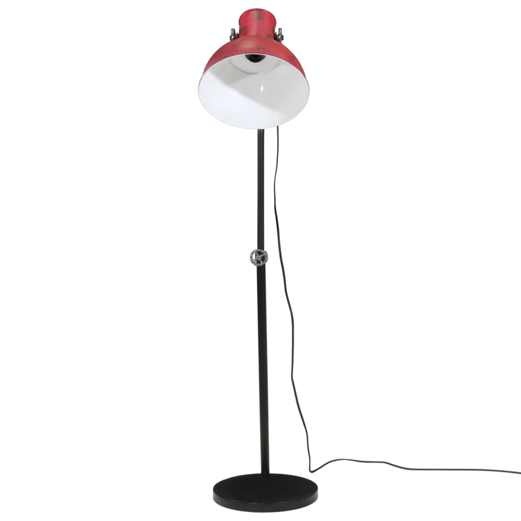 Vidaxl vloerlamp 25 w e27 30x30x90 150 cm verweerd rood