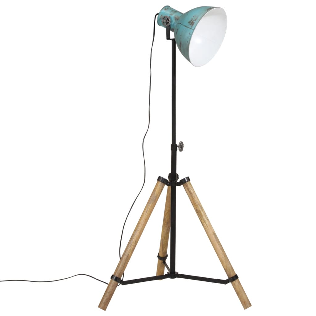 Vidaxl vloerlamp 25 w e27 75x75x90-150 cm verweerd blauw