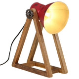 Vidaxl bureaulamp 25 w e27 30x17x40 cm verweerd rood - afbeelding 1