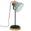 Vidaxl bureaulamp 25 w e27 17x17x50 cm verweerd blauw