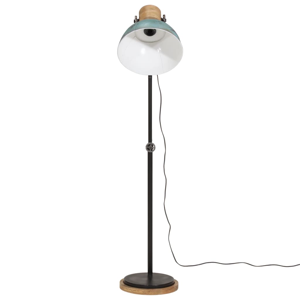 Vidaxl vloerlamp 25 w e27 30x30x100-150 cm verweerd blauw