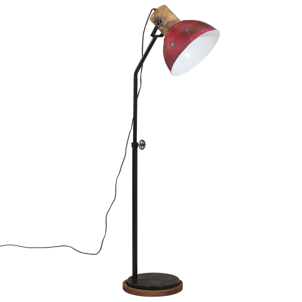 Vidaxl vloerlamp 25 w e27 30x30x100-150 cm verweerd rood