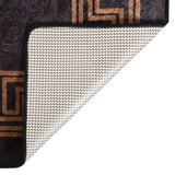 Vidaxl vloerkleed wasbaar anti-slip 120x170 cm zwart en goudkleurig - afbeelding 3