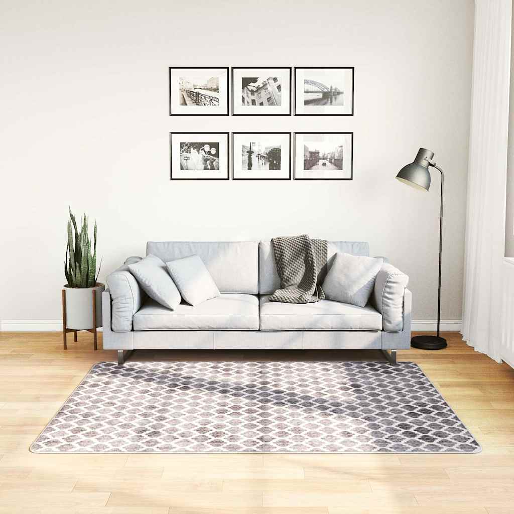 VidaXL Vloerkleed wasbaar anti-slip 120x170 cm meerkleurig