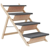 Vidaxl hondentrap 105x47 cm massief vurenhout grijs - afbeelding 2