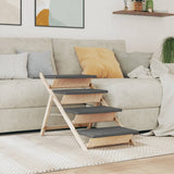 Vidaxl hondentrap 105x47 cm massief vurenhout grijs - afbeelding 1
