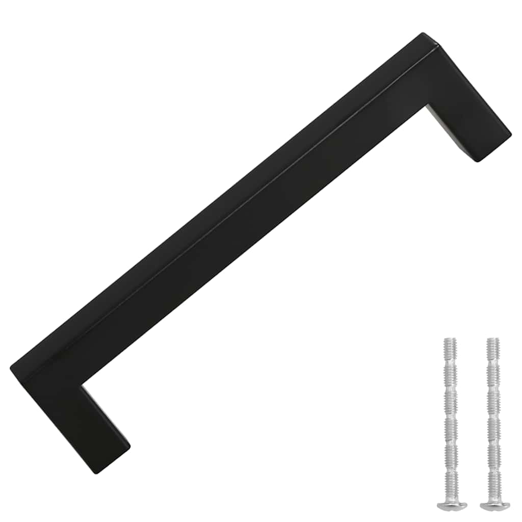 Vidaxl handvatten 10 st 128 mm roestvrij staal zwart