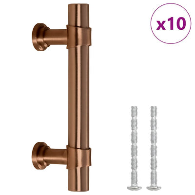 Vidaxl handvatten 10 st 64 mm roestvrij staal bronskleurig