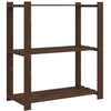Vidaxl opbergrek 3-laags 80x38x90 cm massief grenenhout bruin