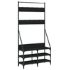 Vidaxl kledingrek met schoenenrek 90x34x184 cm zwart