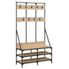 Vidaxl kledingrek met schoenenrek 100x40x184 cm sonoma eikenkleurig