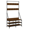 Vidaxl kledingrek met schoenenrek 100x40x184 cm bruin eikenkleur