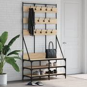 Vidaxl kledingrek met schoenenrek 100x40x184 cm sonoma eikenkleurig - afbeelding 1