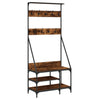 Vidaxl kledingrek met schoenenrek 80x40x184 cm gerookt eikenkleurig