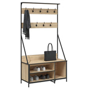 Vidaxl kledingrek met schoenenrek 100x41x184 cm sonoma eikenkleurig - afbeelding 3