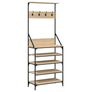 Vidaxl kledingrek met schoenenrek 70x34x184 cm sonoma eikenkleurig - afbeelding 2