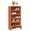 Vidaxl schoenenkast 52x30x104 cm massief grenenhout wasbruin
