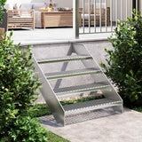Vidaxl traptrede rooster 80x24x7 cm gegalvaniseerd staal - afbeelding 1