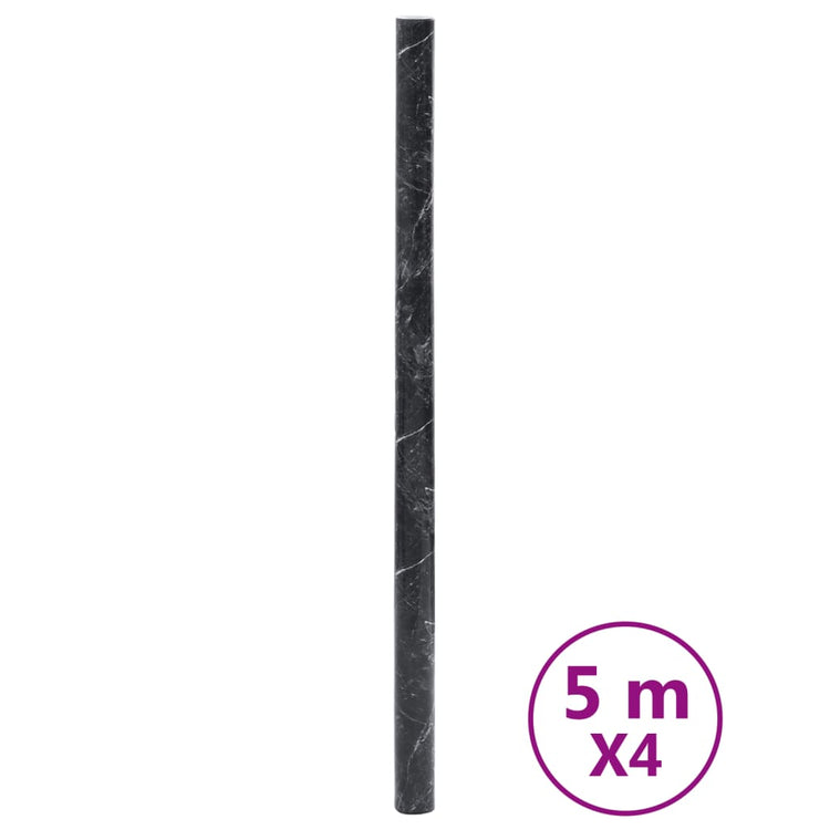 Vidaxl meubelfolies zelfklevend 90x500 cm pvc marmerzwart