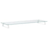 Vidaxl monitorstandaard 100x35x8 cm gehard glas en metaal wit