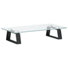Vidaxl monitorstandaard 40x20x8 cm gehard glas en metaal zwart
