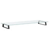 Vidaxl monitorstandaard 100x35x8 cm gehard glas en metaal zwart