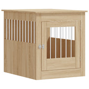 Vidaxl hondenbench 64,5x80x71 cm bewerkt hout sonoma eikenkleurig - afbeelding 2