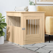 Vidaxl hondenbench 64,5x80x71 cm bewerkt hout sonoma eikenkleurig - afbeelding 1