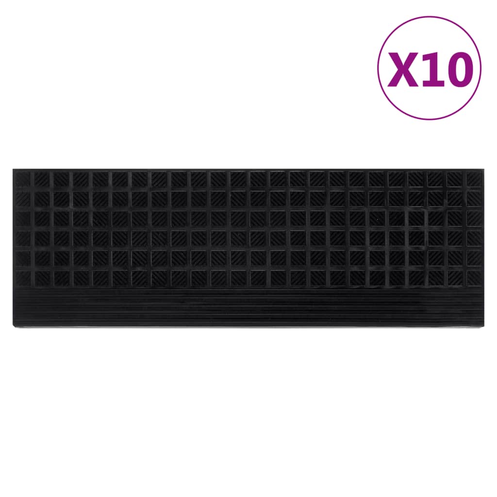 VidaXL Trapmatten 10 st 25x75 cm rubber