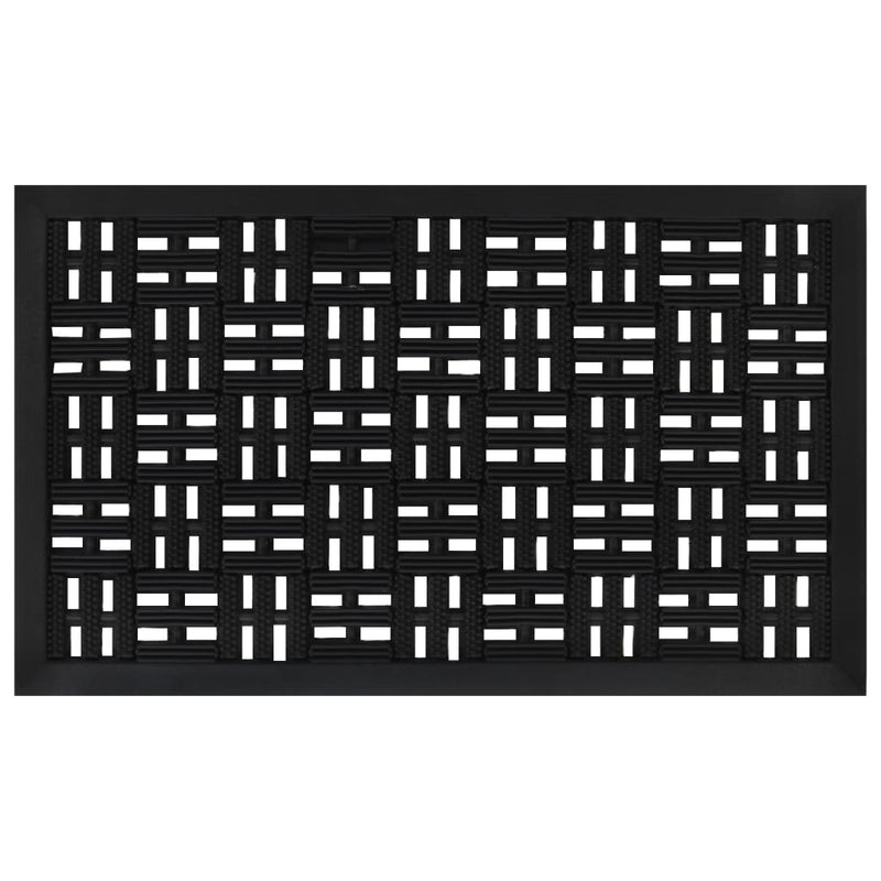 Vidaxl deurmat rechthoekig 45x75 cm rubber