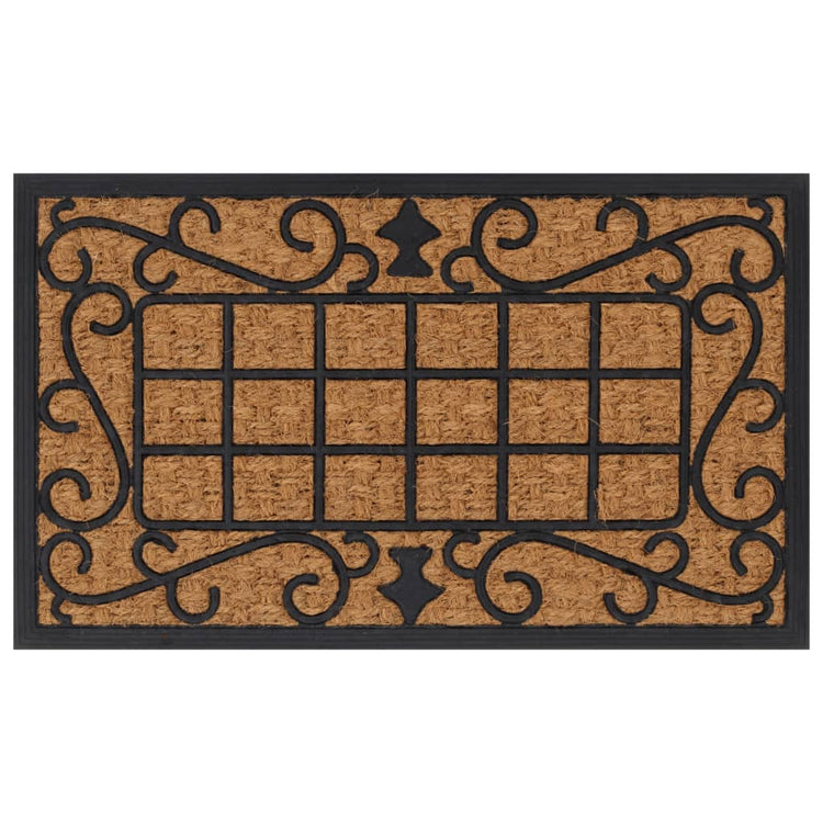 Vidaxl deurmat rechthoekig 45x75 cm rubber en kokosvezel
