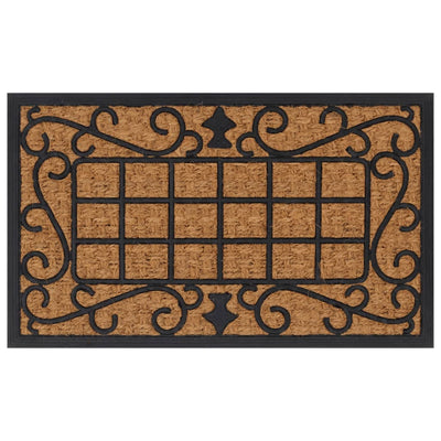 Vidaxl deurmat rechthoekig 45x75 cm rubber en kokosvezel