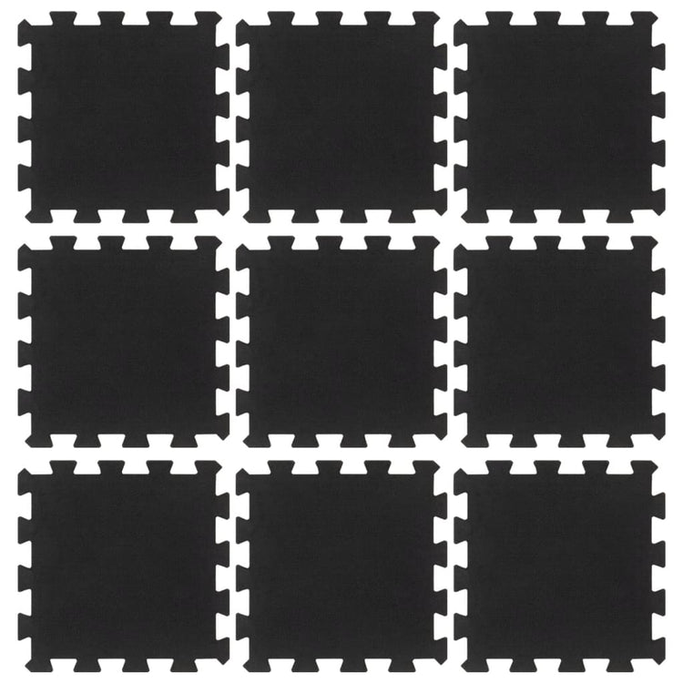 Vidaxl rubbertegels 9 st 16 mm 30x30 cm zwart