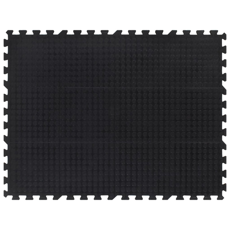 Vidaxl rubbertegel 12 mm 90x120 cm zwart