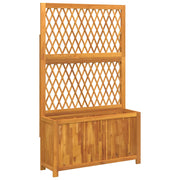 Vidaxl plantenbak met latwerk 100x32x165 cm massief acaciahout - afbeelding 2