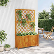 Vidaxl plantenbak met latwerk 100x32x165 cm massief acaciahout - afbeelding 3