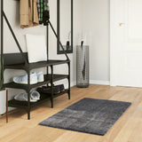 Vidaxl vloerkleed huarte laagpolig zacht wasbaar 60x110 cm antraciet - afbeelding 1