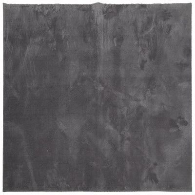 Vidaxl vloerkleed huarte laagpolig zacht wasbaar 240x240 cm antraciet