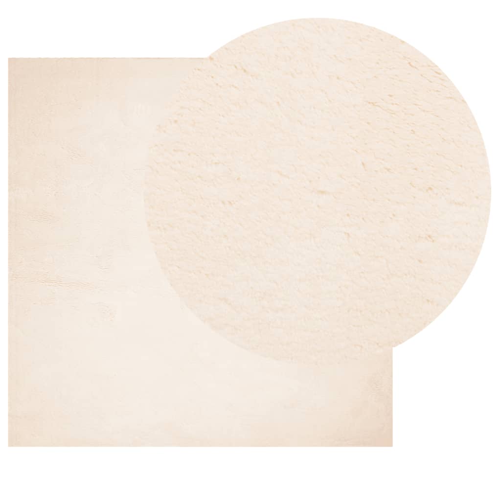 Vidaxl vloerkleed huarte laagpolig zacht wasbaar 120x120 cm beige