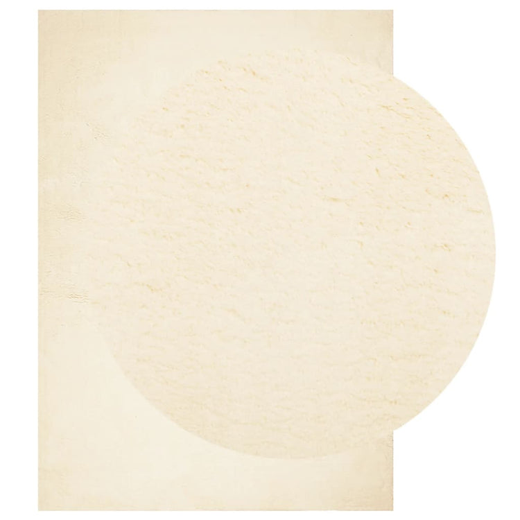 Vidaxl vloerkleed huarte laagpolig zacht wasbaar 160x230 cm crème