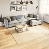 Vidaxl vloerkleed huarte laagpolig zacht wasbaar 240x240 cm crème - afbeelding 1