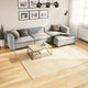 Vidaxl vloerkleed huarte laagpolig zacht wasbaar 240x240 cm crème