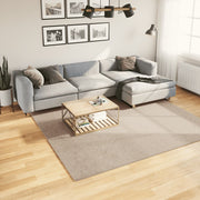 Vidaxl vloerkleed huarte laagpolig zacht wasbaar 240x240cm zandkleurig - afbeelding 1