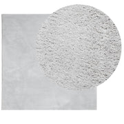 Vidaxl vloerkleed huarte laagpolig zacht wasbaar 240x240 cm grijs - afbeelding 3