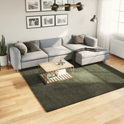 Vidaxl vloerkleed huarte laagpolig zacht wasbaar 240x240 cm bosgroen - afbeelding 1